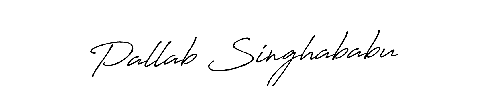 Use a signature maker to create a handwritten signature online. With this signature software, you can design (Antro_Vectra_Bolder) your own signature for name Pallab Singhababu. Pallab Singhababu signature style 7 images and pictures png