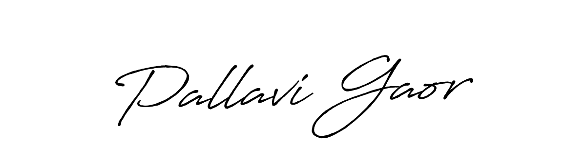 How to make Pallavi Gaor name signature. Use Antro_Vectra_Bolder style for creating short signs online. This is the latest handwritten sign. Pallavi Gaor signature style 7 images and pictures png