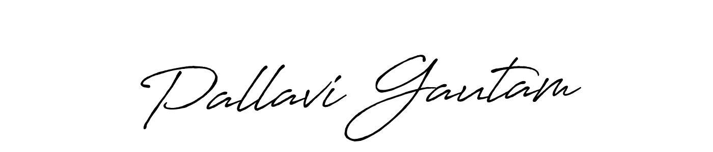 Create a beautiful signature design for name Pallavi Gautam. With this signature (Antro_Vectra_Bolder) fonts, you can make a handwritten signature for free. Pallavi Gautam signature style 7 images and pictures png