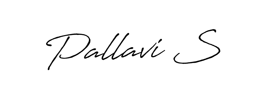 Use a signature maker to create a handwritten signature online. With this signature software, you can design (Antro_Vectra_Bolder) your own signature for name Pallavi S. Pallavi S signature style 7 images and pictures png