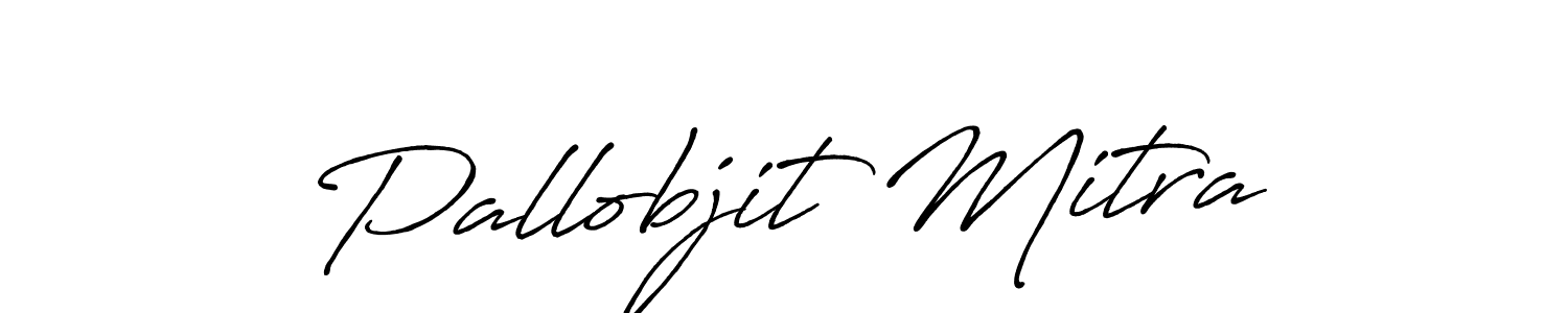 Create a beautiful signature design for name Pallobjit Mitra. With this signature (Antro_Vectra_Bolder) fonts, you can make a handwritten signature for free. Pallobjit Mitra signature style 7 images and pictures png