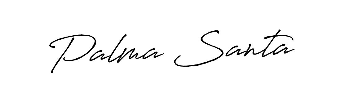 Create a beautiful signature design for name Palma Santa. With this signature (Antro_Vectra_Bolder) fonts, you can make a handwritten signature for free. Palma Santa signature style 7 images and pictures png