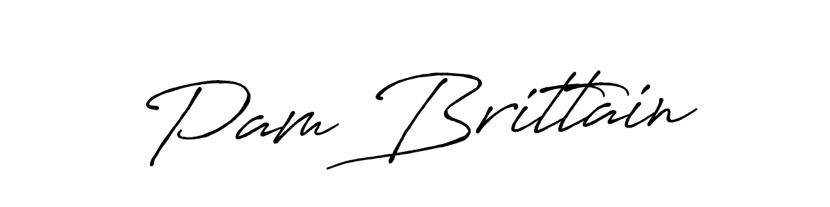 Antro_Vectra_Bolder is a professional signature style that is perfect for those who want to add a touch of class to their signature. It is also a great choice for those who want to make their signature more unique. Get Pam Brittain name to fancy signature for free. Pam Brittain signature style 7 images and pictures png