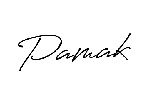 Design your own signature with our free online signature maker. With this signature software, you can create a handwritten (Antro_Vectra_Bolder) signature for name Pamak. Pamak signature style 7 images and pictures png