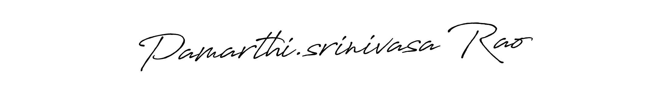 Create a beautiful signature design for name Pamarthi.srinivasa Rao. With this signature (Antro_Vectra_Bolder) fonts, you can make a handwritten signature for free. Pamarthi.srinivasa Rao signature style 7 images and pictures png