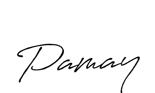 Design your own signature with our free online signature maker. With this signature software, you can create a handwritten (Antro_Vectra_Bolder) signature for name Pamay. Pamay signature style 7 images and pictures png