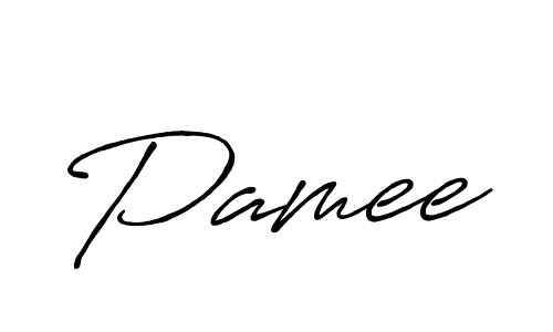 How to make Pamee signature? Antro_Vectra_Bolder is a professional autograph style. Create handwritten signature for Pamee name. Pamee signature style 7 images and pictures png