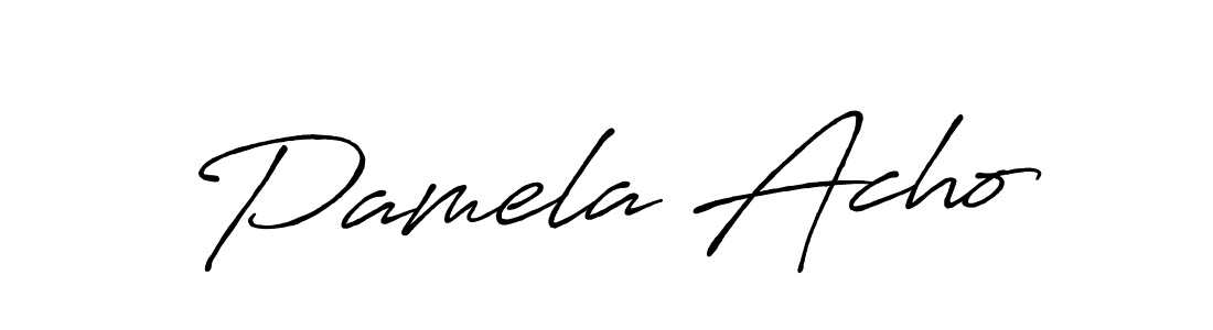 It looks lik you need a new signature style for name Pamela Acho. Design unique handwritten (Antro_Vectra_Bolder) signature with our free signature maker in just a few clicks. Pamela Acho signature style 7 images and pictures png