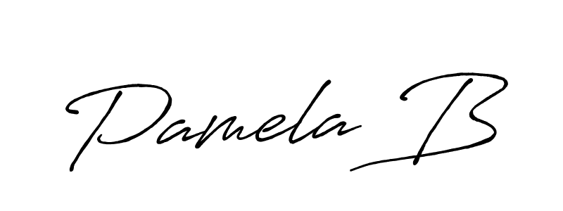 Antro_Vectra_Bolder is a professional signature style that is perfect for those who want to add a touch of class to their signature. It is also a great choice for those who want to make their signature more unique. Get Pamela B name to fancy signature for free. Pamela B signature style 7 images and pictures png