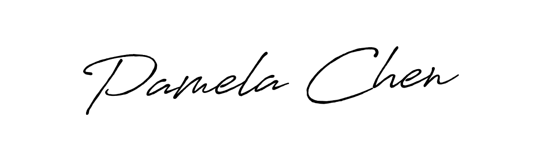 Make a beautiful signature design for name Pamela Chen. With this signature (Antro_Vectra_Bolder) style, you can create a handwritten signature for free. Pamela Chen signature style 7 images and pictures png