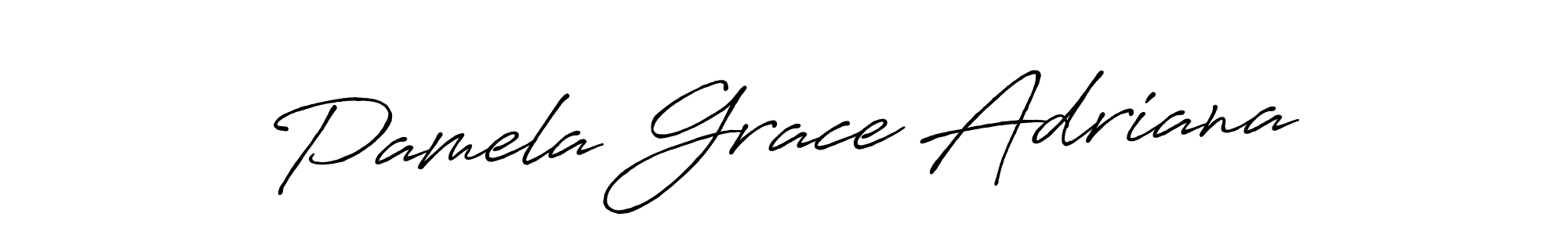 Use a signature maker to create a handwritten signature online. With this signature software, you can design (Antro_Vectra_Bolder) your own signature for name Pamela Grace Adriana. Pamela Grace Adriana signature style 7 images and pictures png