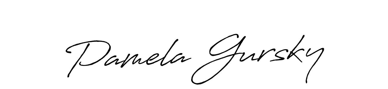 Make a beautiful signature design for name Pamela Gursky. Use this online signature maker to create a handwritten signature for free. Pamela Gursky signature style 7 images and pictures png