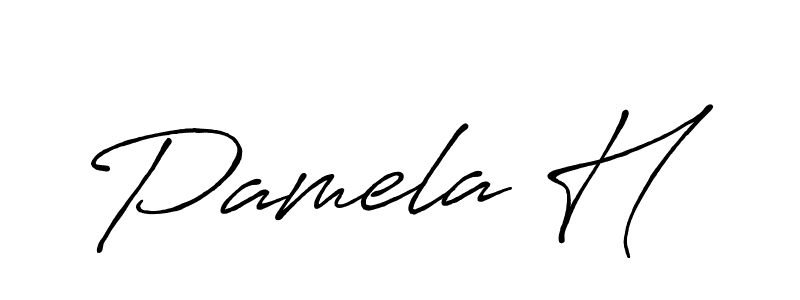 Make a beautiful signature design for name Pamela H. Use this online signature maker to create a handwritten signature for free. Pamela H signature style 7 images and pictures png