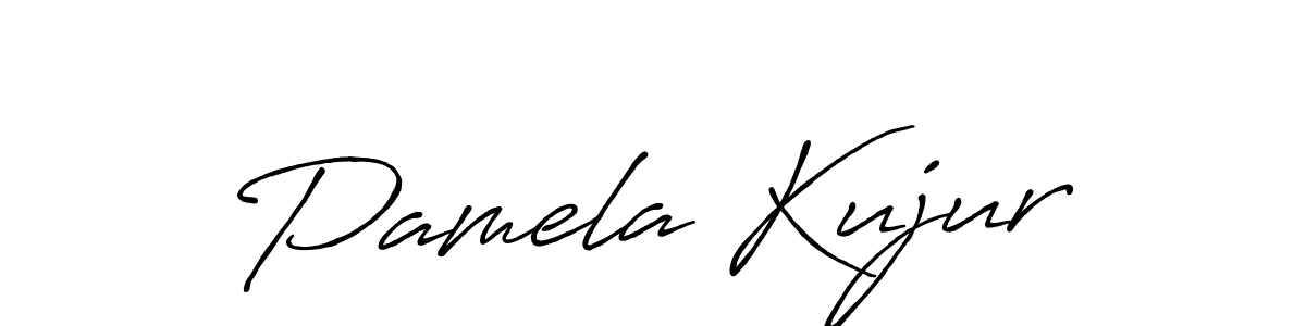 The best way (Antro_Vectra_Bolder) to make a short signature is to pick only two or three words in your name. The name Pamela Kujur include a total of six letters. For converting this name. Pamela Kujur signature style 7 images and pictures png