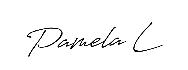 The best way (Antro_Vectra_Bolder) to make a short signature is to pick only two or three words in your name. The name Pamela L include a total of six letters. For converting this name. Pamela L signature style 7 images and pictures png