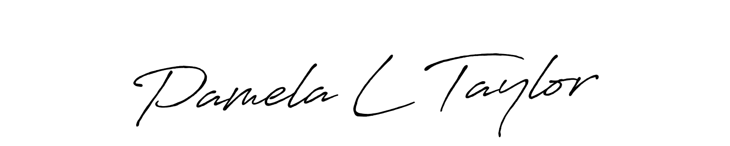 Use a signature maker to create a handwritten signature online. With this signature software, you can design (Antro_Vectra_Bolder) your own signature for name Pamela L Taylor. Pamela L Taylor signature style 7 images and pictures png