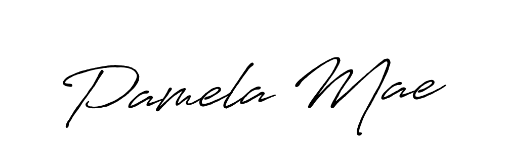 Create a beautiful signature design for name Pamela Mae. With this signature (Antro_Vectra_Bolder) fonts, you can make a handwritten signature for free. Pamela Mae signature style 7 images and pictures png