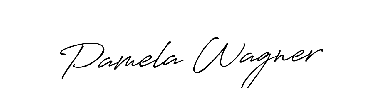 How to make Pamela Wagner name signature. Use Antro_Vectra_Bolder style for creating short signs online. This is the latest handwritten sign. Pamela Wagner signature style 7 images and pictures png