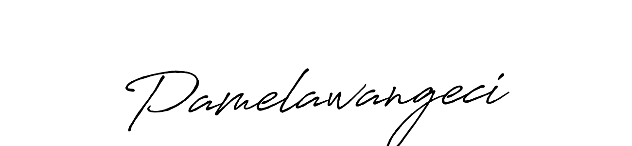 Make a beautiful signature design for name Pamelawangeci. With this signature (Antro_Vectra_Bolder) style, you can create a handwritten signature for free. Pamelawangeci signature style 7 images and pictures png