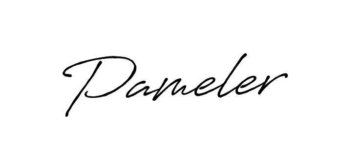 Design your own signature with our free online signature maker. With this signature software, you can create a handwritten (Antro_Vectra_Bolder) signature for name Pameler. Pameler signature style 7 images and pictures png