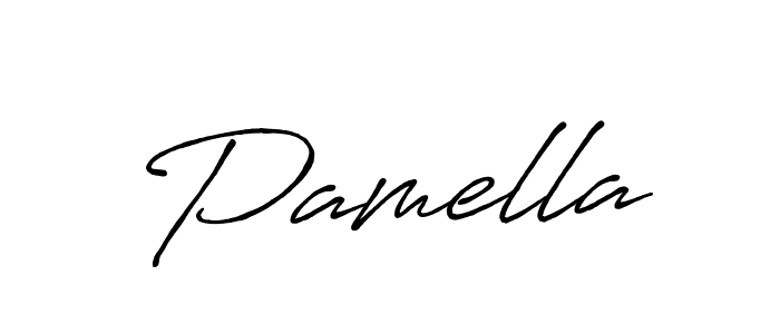 How to make Pamella signature? Antro_Vectra_Bolder is a professional autograph style. Create handwritten signature for Pamella name. Pamella signature style 7 images and pictures png