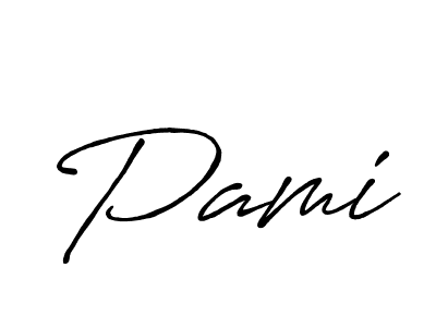 Create a beautiful signature design for name Pami. With this signature (Antro_Vectra_Bolder) fonts, you can make a handwritten signature for free. Pami signature style 7 images and pictures png