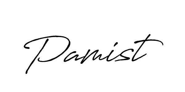 Use a signature maker to create a handwritten signature online. With this signature software, you can design (Antro_Vectra_Bolder) your own signature for name Pamist. Pamist signature style 7 images and pictures png