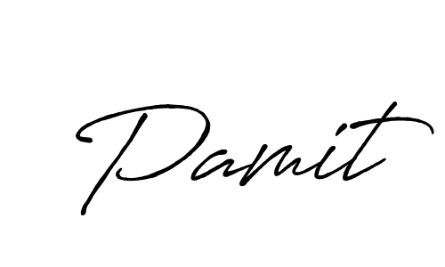Create a beautiful signature design for name Pamit. With this signature (Antro_Vectra_Bolder) fonts, you can make a handwritten signature for free. Pamit signature style 7 images and pictures png