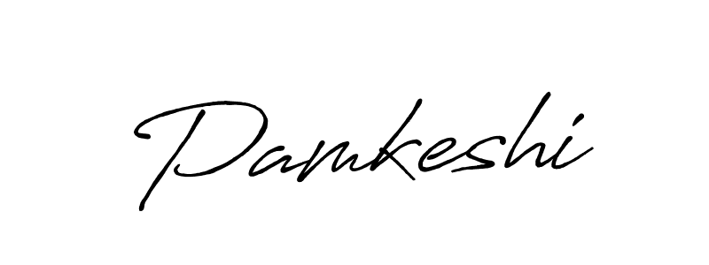 if you are searching for the best signature style for your name Pamkeshi. so please give up your signature search. here we have designed multiple signature styles  using Antro_Vectra_Bolder. Pamkeshi signature style 7 images and pictures png