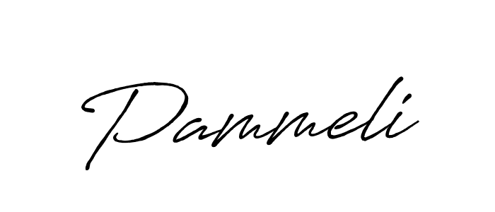 How to make Pammeli name signature. Use Antro_Vectra_Bolder style for creating short signs online. This is the latest handwritten sign. Pammeli signature style 7 images and pictures png