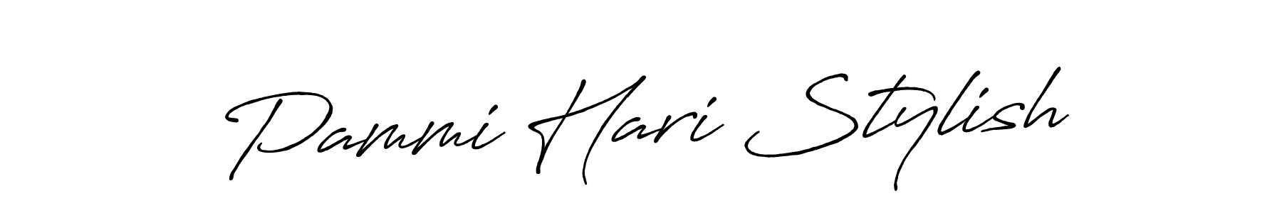 Design your own signature with our free online signature maker. With this signature software, you can create a handwritten (Antro_Vectra_Bolder) signature for name Pammi Hari Stylish. Pammi Hari Stylish signature style 7 images and pictures png