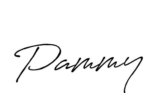 Pammy stylish signature style. Best Handwritten Sign (Antro_Vectra_Bolder) for my name. Handwritten Signature Collection Ideas for my name Pammy. Pammy signature style 7 images and pictures png