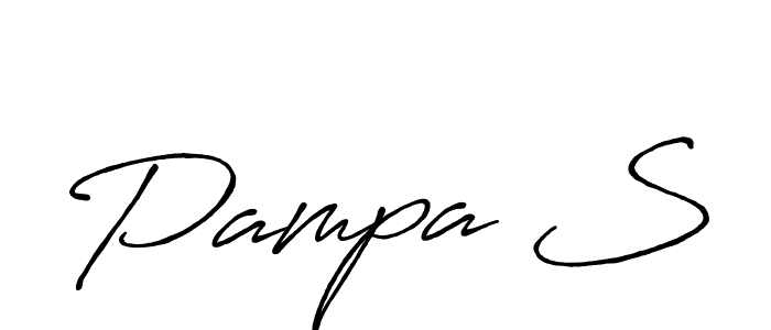 It looks lik you need a new signature style for name Pampa S. Design unique handwritten (Antro_Vectra_Bolder) signature with our free signature maker in just a few clicks. Pampa S signature style 7 images and pictures png
