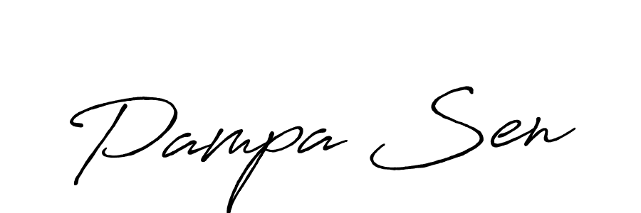 How to make Pampa Sen signature? Antro_Vectra_Bolder is a professional autograph style. Create handwritten signature for Pampa Sen name. Pampa Sen signature style 7 images and pictures png