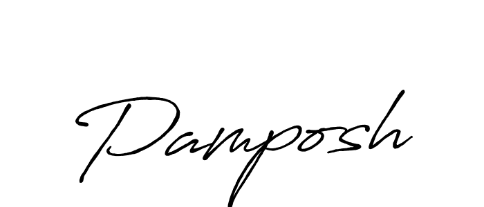 Pamposh stylish signature style. Best Handwritten Sign (Antro_Vectra_Bolder) for my name. Handwritten Signature Collection Ideas for my name Pamposh. Pamposh signature style 7 images and pictures png