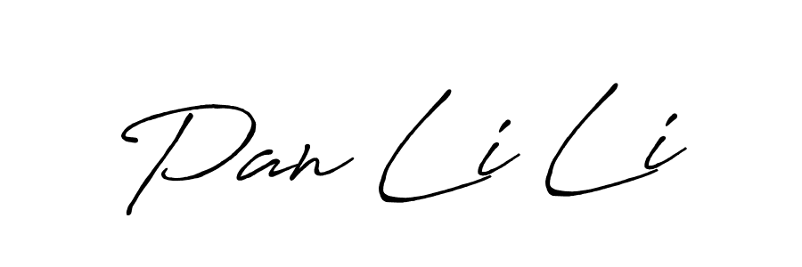 Pan Li Li stylish signature style. Best Handwritten Sign (Antro_Vectra_Bolder) for my name. Handwritten Signature Collection Ideas for my name Pan Li Li. Pan Li Li signature style 7 images and pictures png