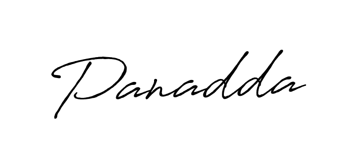 Use a signature maker to create a handwritten signature online. With this signature software, you can design (Antro_Vectra_Bolder) your own signature for name Panadda. Panadda signature style 7 images and pictures png