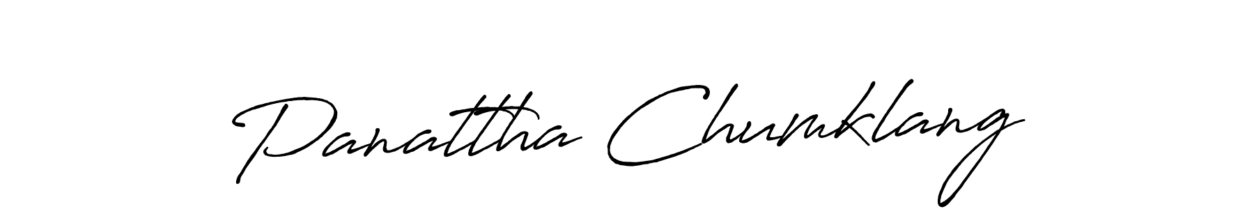 Create a beautiful signature design for name Panattha Chumklang. With this signature (Antro_Vectra_Bolder) fonts, you can make a handwritten signature for free. Panattha Chumklang signature style 7 images and pictures png