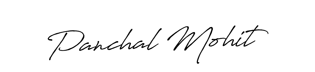 Panchal Mohit stylish signature style. Best Handwritten Sign (Antro_Vectra_Bolder) for my name. Handwritten Signature Collection Ideas for my name Panchal Mohit. Panchal Mohit signature style 7 images and pictures png