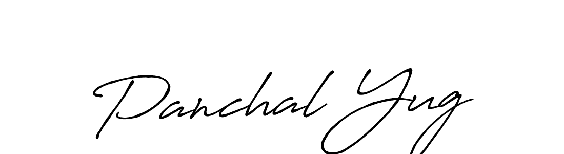 How to make Panchal Yug signature? Antro_Vectra_Bolder is a professional autograph style. Create handwritten signature for Panchal Yug name. Panchal Yug signature style 7 images and pictures png