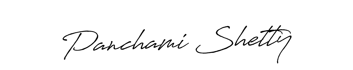 Design your own signature with our free online signature maker. With this signature software, you can create a handwritten (Antro_Vectra_Bolder) signature for name Panchami Shetty. Panchami Shetty signature style 7 images and pictures png
