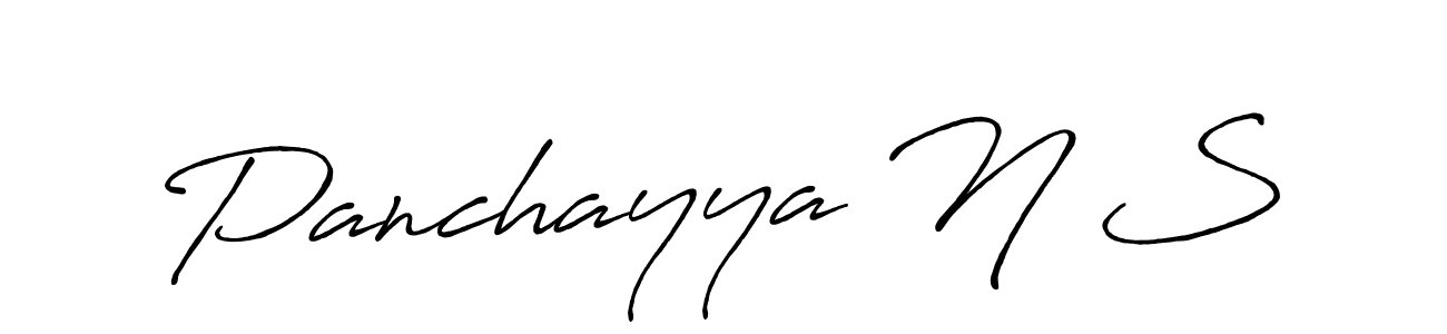 Use a signature maker to create a handwritten signature online. With this signature software, you can design (Antro_Vectra_Bolder) your own signature for name Panchayya N S. Panchayya N S signature style 7 images and pictures png