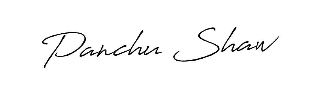 It looks lik you need a new signature style for name Panchu Shaw. Design unique handwritten (Antro_Vectra_Bolder) signature with our free signature maker in just a few clicks. Panchu Shaw signature style 7 images and pictures png