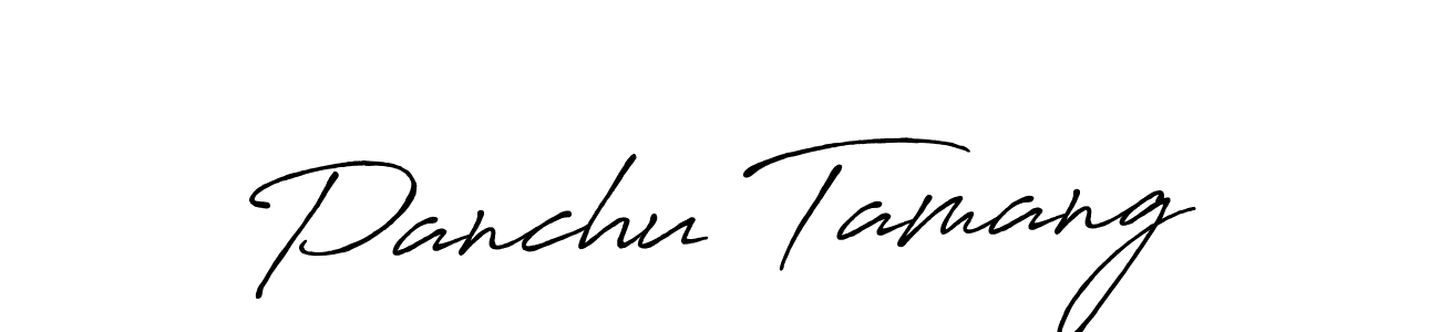 if you are searching for the best signature style for your name Panchu Tamang. so please give up your signature search. here we have designed multiple signature styles  using Antro_Vectra_Bolder. Panchu Tamang signature style 7 images and pictures png