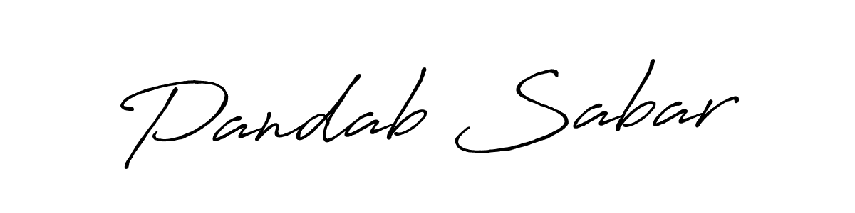 Also You can easily find your signature by using the search form. We will create Pandab Sabar name handwritten signature images for you free of cost using Antro_Vectra_Bolder sign style. Pandab Sabar signature style 7 images and pictures png