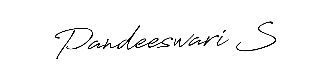 Design your own signature with our free online signature maker. With this signature software, you can create a handwritten (Antro_Vectra_Bolder) signature for name Pandeeswari S. Pandeeswari S signature style 7 images and pictures png