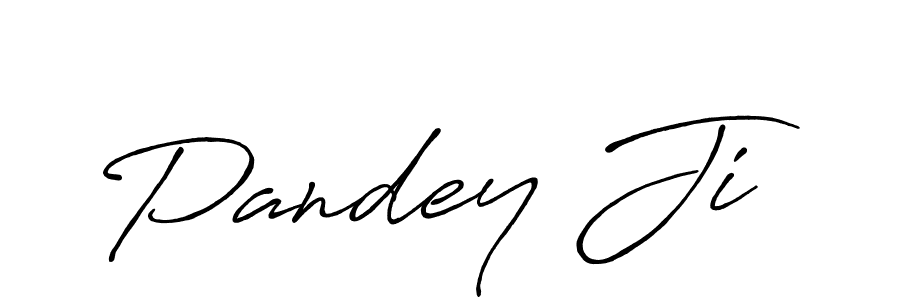 How to make Pandey Ji name signature. Use Antro_Vectra_Bolder style for creating short signs online. This is the latest handwritten sign. Pandey Ji signature style 7 images and pictures png