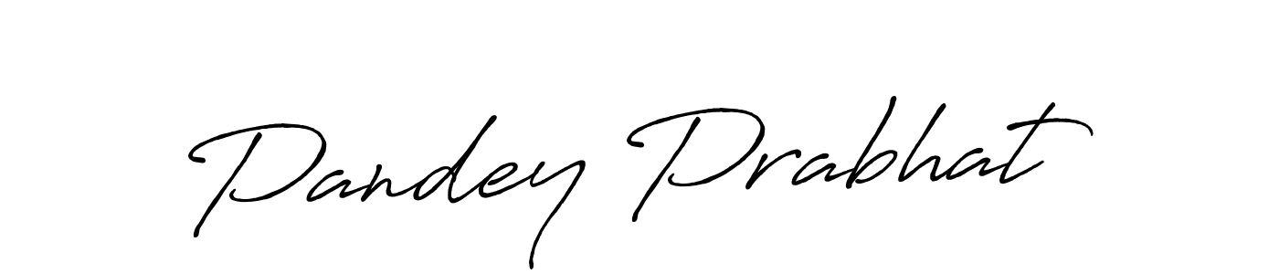 Create a beautiful signature design for name Pandey Prabhat. With this signature (Antro_Vectra_Bolder) fonts, you can make a handwritten signature for free. Pandey Prabhat signature style 7 images and pictures png