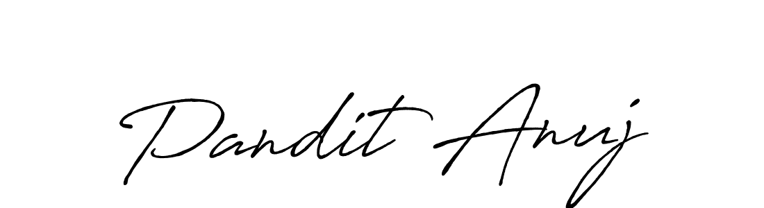 Also You can easily find your signature by using the search form. We will create Pandit Anuj name handwritten signature images for you free of cost using Antro_Vectra_Bolder sign style. Pandit Anuj signature style 7 images and pictures png