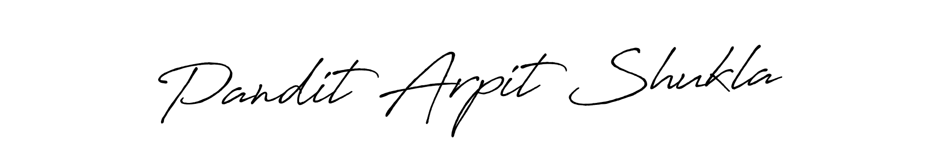 Create a beautiful signature design for name Pandit Arpit Shukla. With this signature (Antro_Vectra_Bolder) fonts, you can make a handwritten signature for free. Pandit Arpit Shukla signature style 7 images and pictures png